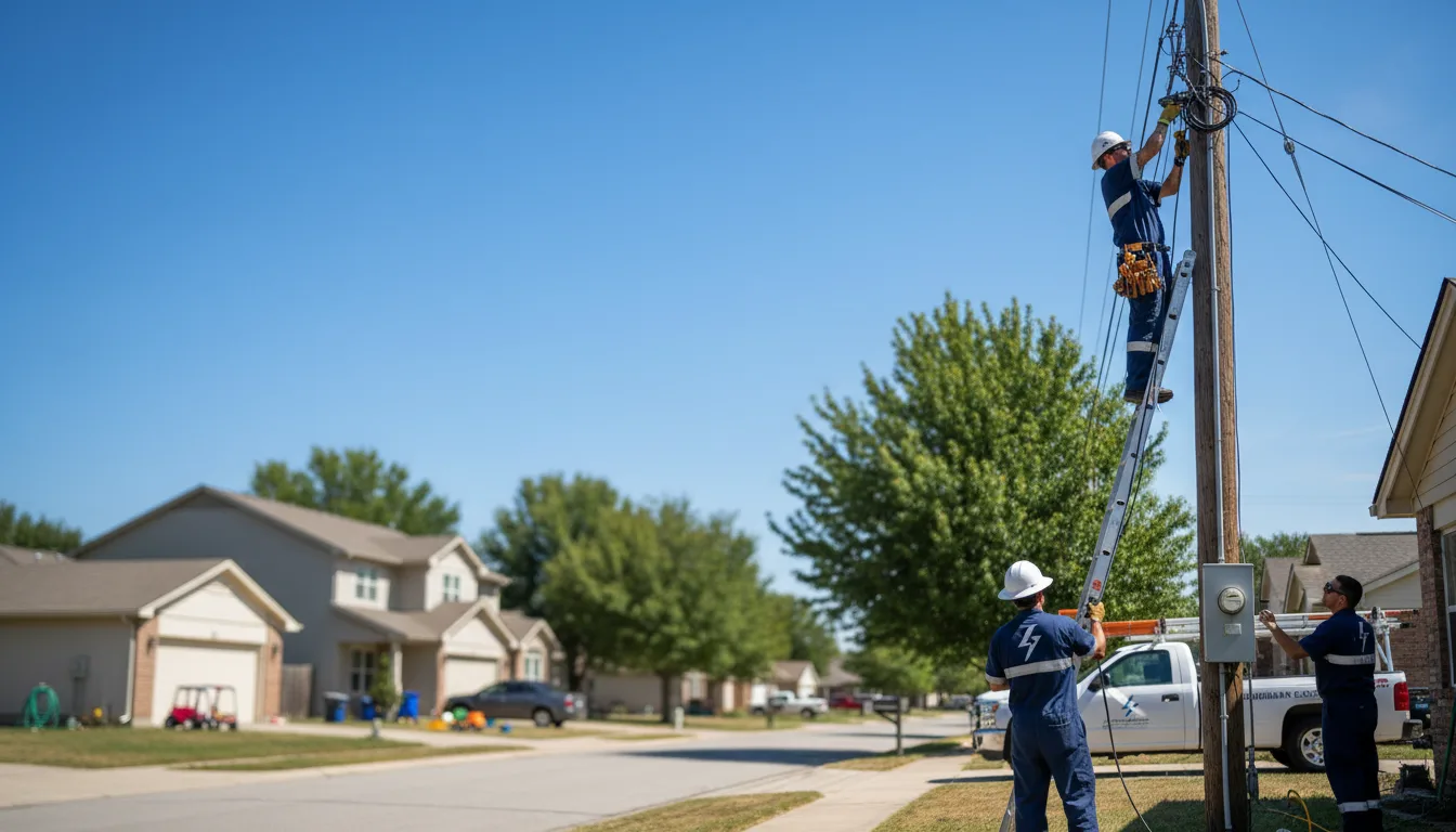 Residential electrician providing installation services in Meeker, OK